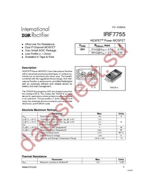 IRF7755TR datasheet  